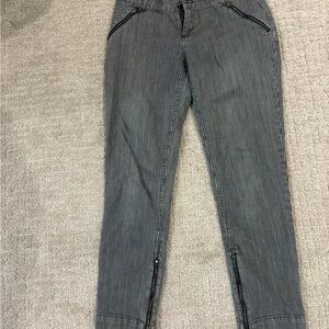 Reiss Gray Striped Skinny Jeans
